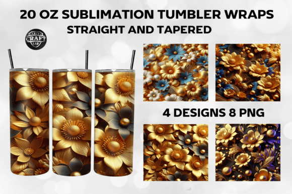 3D Aconite Flowers Tumbler Wrap 20oz PNG Review