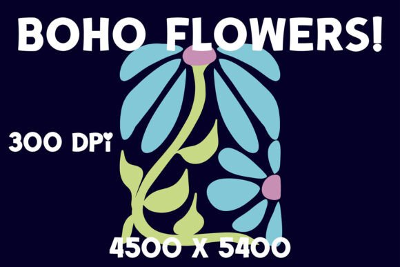 Cute Boho Retro Flowers