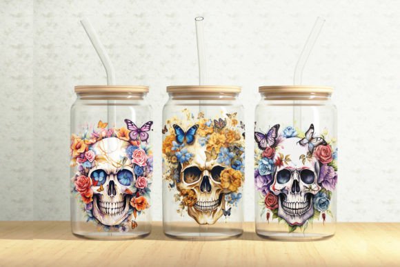 Flowers Skulls Graphics for Bold Illustrations