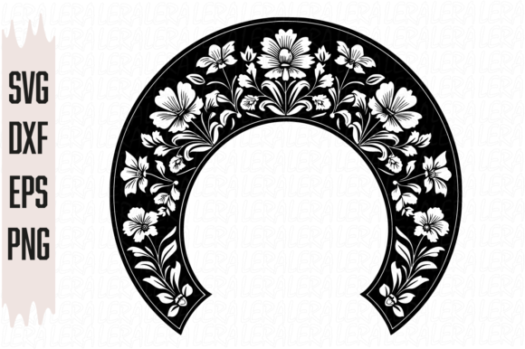 Horseshoe Flowers Graphics for Handmade Branding