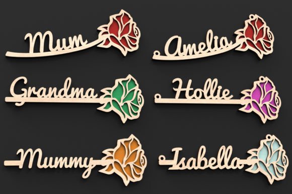Laser Cut Personalised Rose Svg Files