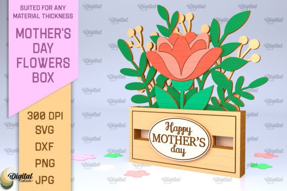 Mother’s Day Flowers Box Laser Cut