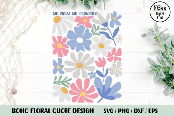 No Rain No Flowers Graphics for Handmade Creators