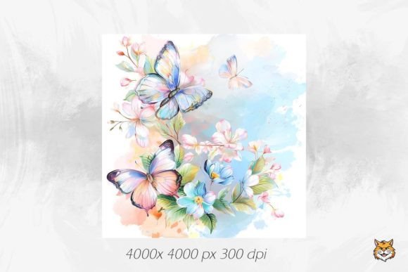 Pastel Butterflies Graphics for Handmade Business
