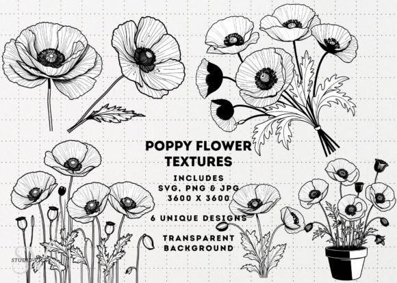 Poppy Flowers Graphics for Crafting