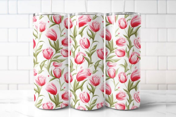 Tulip Flowers Tumbler Wrap Graphics for Digital Sellers